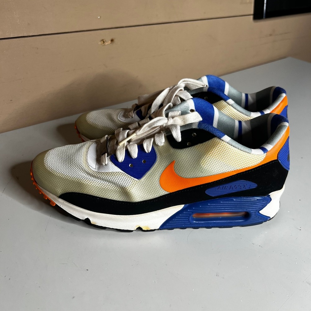 Nike Air Max 90 Hyperfuse London City Pack White Blue Orange 586845-108 Mens 8.5